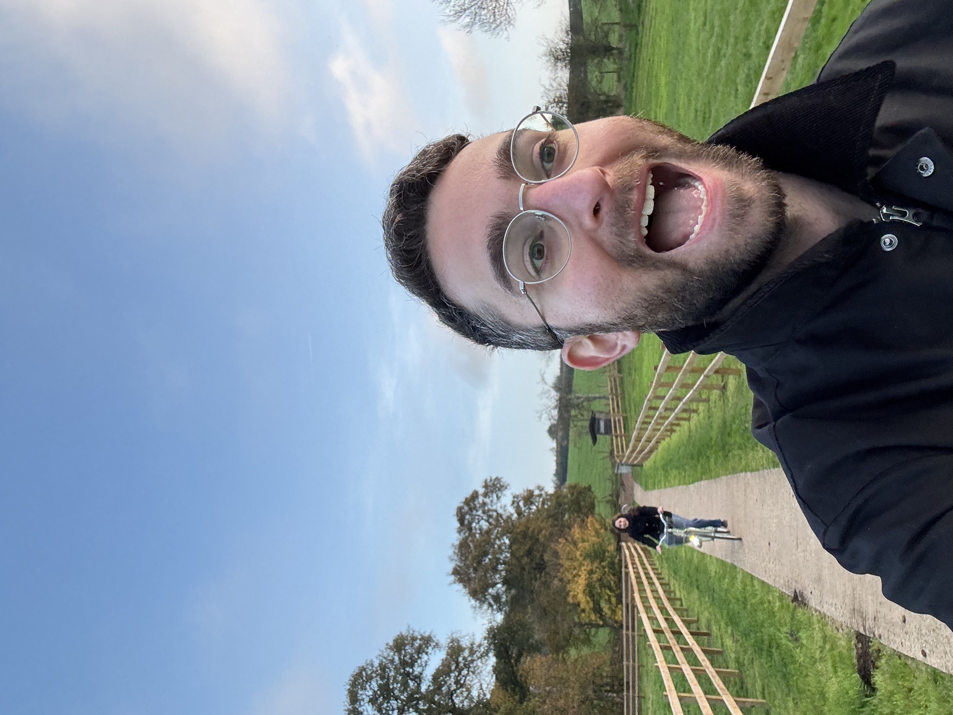 Jad biking in the English countryside