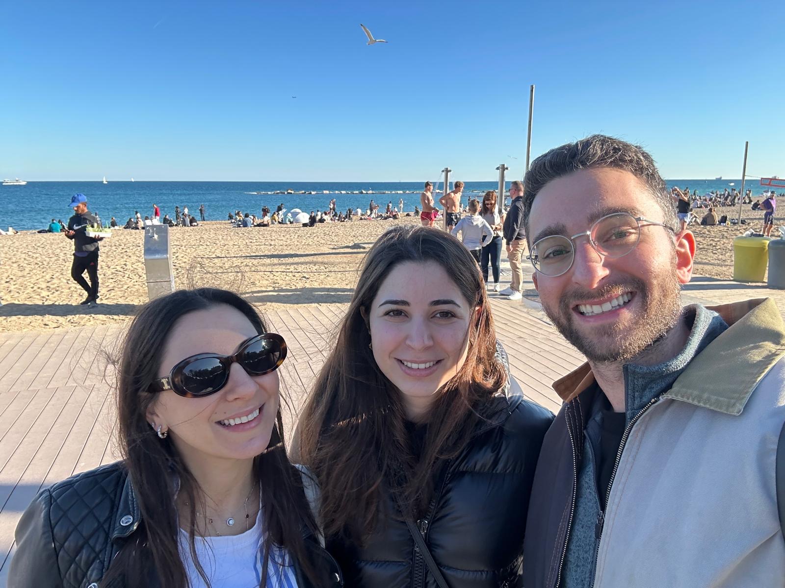 Barcelona beach with friend